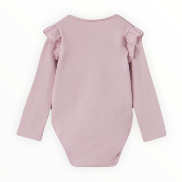 ZARA Kids | Pink | RUFFLED RIB BODYSUIT SHIRT - Picture 2 of 6